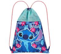 Disney Stitch Kinder Kordelzug Turnbeutel, Spiderman Schwimmtasche Kinder Gym Bag Sporttasche - Geschenke für Kinder (Blau Stitch)
