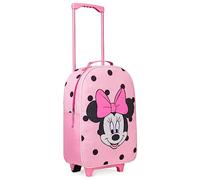 Disney Stitch Kinderkoffer Mädchen Jungen - Trolley Handgepäck Reisekoffer Kinder mit Rollen Kabine Tasche für Urlaub Offizielle Stitch Fanartikel - 47x30x17cm (Rosa Minnie)