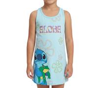 Disney Stitch Kleid für Mädchen, Ärmelloses Kleid für Mädchen, Design 'Aloha' Stitch Kleid, Geschenk für Mädchen, Größe 12 Jahre | Blau