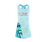 Disney Stitch Kleid für Mädchen, Ärmelloses Kleid für Mädchen, Design 'Aloha' Stitch Kleid, Geschenk für Mädchen, Größe 8 Jahre | Blau