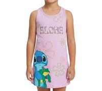 Disney Stitch Kleid für Mädchen, Ärmelloses Kleid für Mädchen, Design 'Aloha' Stitch Kleid, Geschenk für Mädchen, Größe 10 Jahre | Rosa