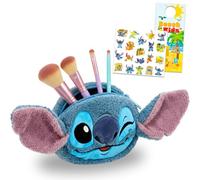 Disney Stitch Kosmetiktaschen-Set - Bundle mit Plüsch Kosmetiktasche für Make-up, Reisegröße Toilettenartikel, mehr Plus Aufkleber | Lilo und Stitch Reisetasche für Mädchen, Frauen