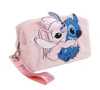 Disney Stitch Kulturbeutel, Schönheitsset Stitch und Angel Design, Plüsch-Reisetasche, Geschenk für Mädchen, Frauen, Teenager