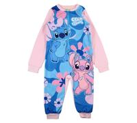Disney Stitch & Lilo oder PAW Patrol Skye Mädchen Jumpsuit Einteiler aus Fleece Schlafoveralls Onesie Kuschelanzug 3-8 Jahre Nachtwäsche (DE/NL/SE/PL, Numerisch, 98, 128, Regular, rosa/blau)