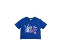 Disney Stitch Mädchen Crop Top Stay Weird T-Shirt, blau, 16 Jahre