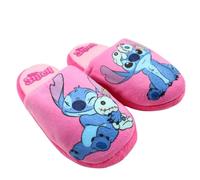 Disney Stitch Mädchen Hausschuhe - Kuschelige Kinder-Slipper - Größen 28-34 - Weich & Warm - Offizielles Lizenzprodukt, Farbe: Rosa, Größe der Schuhe: 30