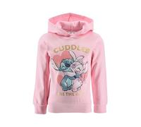 Disney Stitch Mädchen Kapuzenpullover, Design 'Cuddles' Sweatshirt, Pullover für Mädchen, Größen 3 bis 8 Jahre (DE/NL/SE/PL, Alter, 3 Jahre, Regular, Hellrosa)