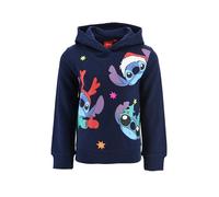 Disney Stitch Mädchen Kapuzenpullover, Design Weihnachts Sweatshirt, Pullover für Mädchen, Größen 3 bis 8 Jahre (DE/NL/SE/PL, Alter, 6 Jahre, Regular, Blau)