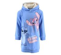 Disney Stitch Mädchen Kleid, Sweater Kleid mit Stitch und Angel Motiv, Geschenk für Mädchen, Größen 3 bis 8 Jahre (DE/NL/SE/PL, Alter, 6 Jahre, Regular, Blau)