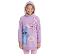 Disney Stitch Mädchen Kleid, Sweater Kleid mit Stitch und Angel Motiv, Geschenk für Mädchen, Größen 3 bis 8 Jahre (DE/NL/SE/PL, Alter, 4 Jahre, Regular, Lila)