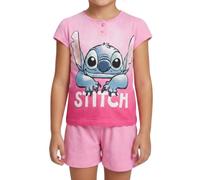 Disney Stitch Mädchen Pyjama, 2-teilig Set mit Stitch T-Shirt und Shorts, Geschenkbox Inklusive, Größen 3 bis 8 Jahre (DE/NL/SE/PL, Alter, 5 Jahre, Regular, Rosa)