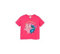 Disney Stitch Mädchen-T-Shirt, Motiv 'Just Shake It' Kurzärmeliges T-Shirt für Mädchen, Geschenk für Mädchen und Teenager, Größe 6 Jahre | Fuchsia