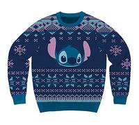 Disney Stitch Merry Stitchmas Holiday Christmas Sweater Lizenzprodukt, blau, Klein