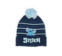 Disney Stitch Mütze Kinder | Größe 52 und 54 Geschenke für Mädchen | Winter-Mütze | Beanie | Haube Kinder | Strickmütze | Bommelmütze (DE/NL/SE/PL, Numerisch, 52, Blau)