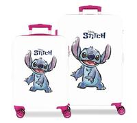 Disney Stitch Naughty Make a Face Blauer Kinderkoffer 50x38x20 cm Starres ABS Seitliches Zahlenschloss 34L 1,8 kg 4 Doppelrollen Handgepäck