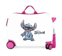 Joumma Disney Adorable Stitch Kinderkoffer weiß 50 x 38 x 20 cm starr 1,8 kg Seitenkombinationsverschluss ABS 1,8 kg 38 l Handgepäck, weiß, Talla única, Kinderkoffer
