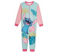 Disney Stitch Onesie for Girls Fleece Pyjamas All In One Kids Pjs Zipped Loungewear Nightwear