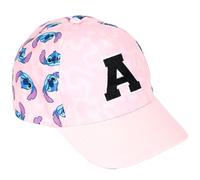 Disney Stitch Personalisierte Baseballkappe für Mädchen, bestickter Buchstabe, verstellbar, Snapback-Hut, 100 % UV-Schutz, Sommerurlaubskappe, Rosa, rose, Einheitsgröße