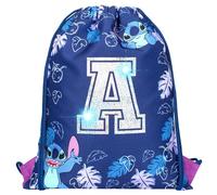 Disney Stitch Personalisierter Kordelzug für Kinder - Kinder-Rucksäcke - Personalisiertes Geschenk für Mädchen - Schwimmtasche für Mädchen Lila