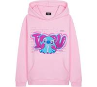Disney Stitch Pullover Mädchen, Warm, Weich & Trendy, Hoodie Kapuzenpullover für Kinder, Geschenke für Mädchen (Rosa Stitch, 7-8 Jahre)