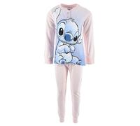 Disney Stitch Pyjama für Mädchen, T-Shirt und Lange Hose, 2-Teiliges Set für Mädchen, Stitch Design Pyjama aus Weicher Baumwolle, Größe 6 Jahre | Rosa
