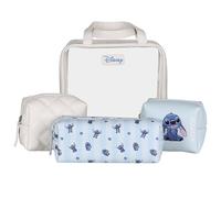 Disney Stitch Reise-Kosmetiktaschen, 4er-Set, beige und blau (Stitch)