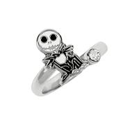 Disney RRWL Damen-Ring mit klarem Stein versilbert, weiß-schwarz, Edelmetall, unedles Metall, RF00386RRWL, Metall, Kein Edelstein