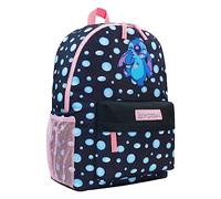 Disney Stitch Rucksack Kinder Mädchen Kinderrucksack Schulrucksack Verstellbar Schule Reisen Sport Geschenke für Mädchen (Schwarz)