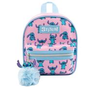 Disney Stitch Rucksack | Mini Rucksack Kinder | Tasche Klein Mit Stitch Schlüsselanhänger | Einheitsgröße Rosa