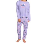 Disney Stitch Schlafanzug Damen | Frauen Schlafanzug | Damenschlafanzüge | Frauen Pyjama Set | Damen Nachtwäsche | Lila XL