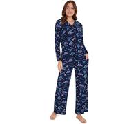 Disney Stitch Schlafanzug Damen Lang, Winter Pyjama Hausanzug, Weich & Bequem, Geschenke für Frauen & Teenager (XL, Blau Stitch)