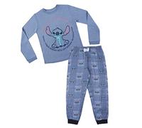 Disney Stitch Schlafanzug für Damen, T-Shirt und Lange Hose, 2-Teilig für Damen, Weiche Baumwolle, Stitch Pyjama für Damen und Jugendliche (L)