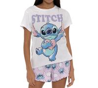 Disney Stitch Schlafanzug | Lilo Und Stitch Pyjama | Damen Schlafanzüge | Weiß XL
