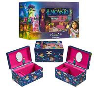 Disney Stitch Schmuckkästchen Mädchen, Musikbox für Ringe Ohrringe Halskette mit Mini Spiegel, Geschenke für Kinder und Teens (Mehrfarbig Encanto)