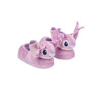 Disney Stitch Schuhe für Mädchen, 3D Angel Hausschuhe Kinder, Flauschige Hausschuhe Mädchen, Rosa 29