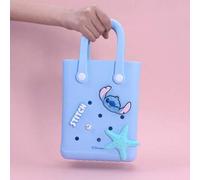 Disney Stitch Serie Mini Strandtasche Damen Mode Pendler EVA Lochstrandtasche Cartoon süße Stitch Handtasche Urlaub Reisetasche