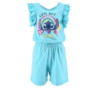 Disney Stitch Sommerschlafanzug für Mädchen, 2-teilig mit Rouches, türkis, 3 Jahre