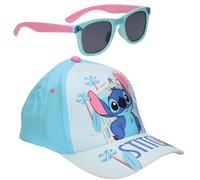 Disney Stitch Sonnenbrille & Baseballkappe | Kinder-Accessoire-Set Leichter Sonnenhut & UV400-Sonnenbrille für den Sommerurlaub am Strand | Geschenk für Stitch-Fans
