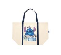 Disney Stitch Strandtasche, Reisetasche, Einkaufstasche aus Baumwolle, Umhängetasche, Geschenk für Frauen und Teenager