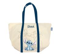 Disney Stitch Strandtasche, Reisetasche, Einkaufstasche, Baumwolldesign, Umhängetasche, Geschenk für Frauen und Teenager