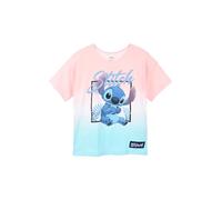 Disney Stitch T-Shirt für Mädchen und Mädchen, T-Shirt mit Stitch-Druck, 100 % Baumwolle, Farbverlauf, Rosa, 12 Jahre