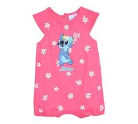 Disney Stitch T-Shirt und Shorts für Babys Mädchen, Design 'Aloha' 2-Teiliges Pyjama-Set Baumwolle für Babys, Größen 6 bis 24 Monate (DE/NL/SE/PL, Alter, 12 Monate, Dunkelrosa)