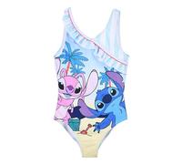 Disney Stitch und Angel Badeanzug für Mädchen, Einteiliger Sommerbadeanzug, Größe 4 Jahre | Blau