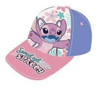 Disney Stitch und Angel Baseballkappe für Mädchen, Stitch und Engel Design Sommermütze für Mädchen, Geschenk für Kinder (DE/NL/SE/PL, Numerisch, 53, Lila)