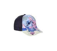Disney Stitch und Angel Baseballkappe Mädchen, Sommer Mütze mit Tropischem Design, Geschenk für Mädchen und Teenager | Blau