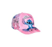 Disney Stitch und Angel Kappe Kinder Mädchen Baseballcap 52 54 Rosa Blau Sommer Schirmmütze mit Motiv (DE/NL/SE/PL, Numerisch, 52)