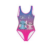 Disney Stitch und Angel Mädchen Badeanzug Einteiliger Kinderschwimmanzug, Größen 6 bis 10 Jahre (DE/NL/SE/PL, Alter, 8 Jahre, Regular, Rosa)