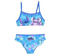 Disney Stitch und Angel Mädchen Bikini, Zweiteiliger Badeanzug, Größen 3 bis 8 Jahre (DE/NL/SE/PL, Alter, 3 Jahre, Regular, Blau)