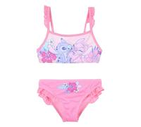 Disney Stitch und Angel Mädchen Zweiteiliger Bikini Badeanzug, Kinder Regenbogen Badeanzug, Größe 3 Jahre | Rosa