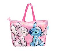 Disney Stitch und Angel Strandtasche, Reisetasche, Einkaufstasche, Umhängetasche, Geschenk für Frauen und Teenager Mädchen
